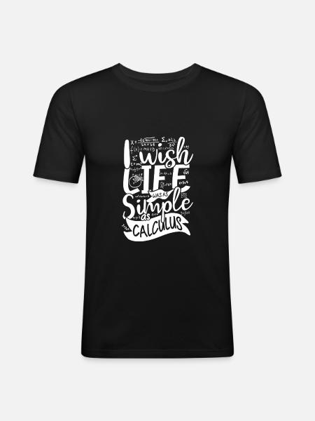 Simple as calculus - Men's Slim Fit T-Shirt - black