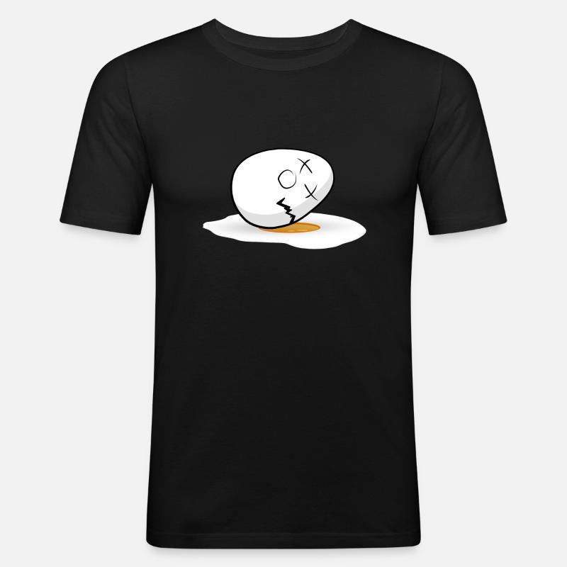 Happy Easter easter egg - Men's Slim Fit T-Shirt - black
