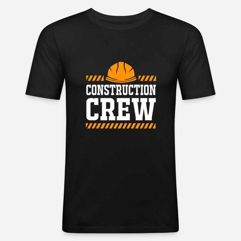 Bauarbeiter Baustelle - Männer Slim Fit T-Shirt - Schwarz