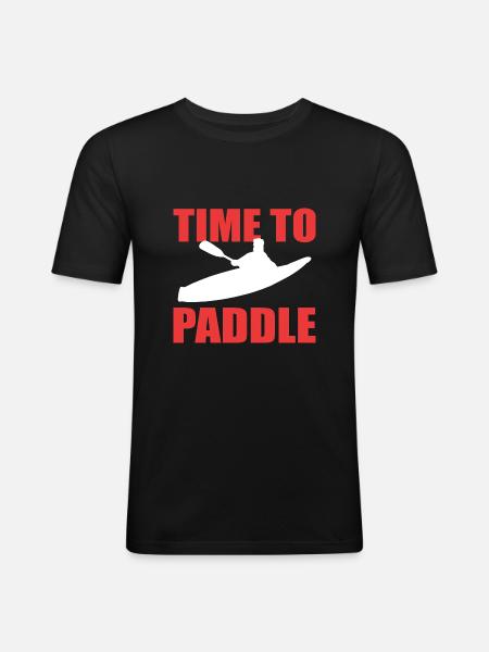 Kayaking Kayaking Canoeing Canoeing - Men's Slim Fit T-Shirt - black
