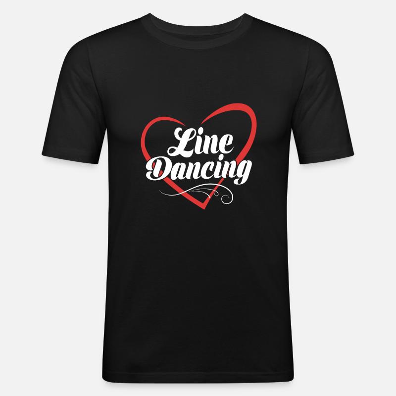 Linedance - Männer Slim Fit T-Shirt - Schwarz