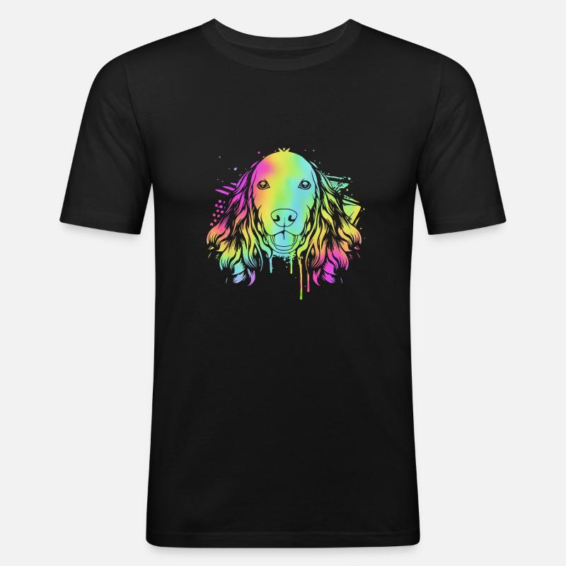 Cocker Spaniel - Männer Slim Fit T-Shirt - Schwarz