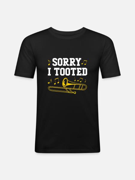 Trombone - Men's Slim Fit T-Shirt - black