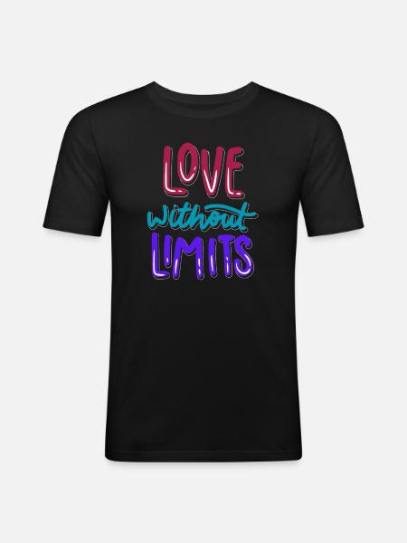 Love Without Limits Always - Men's Slim Fit T-Shirt - black