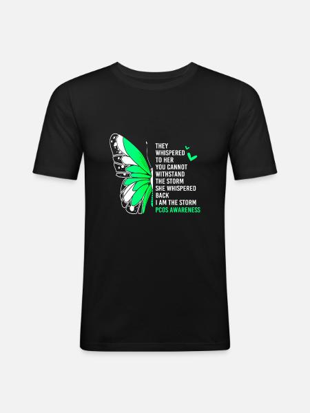 Pcos Awareness - Men's Slim Fit T-Shirt - black