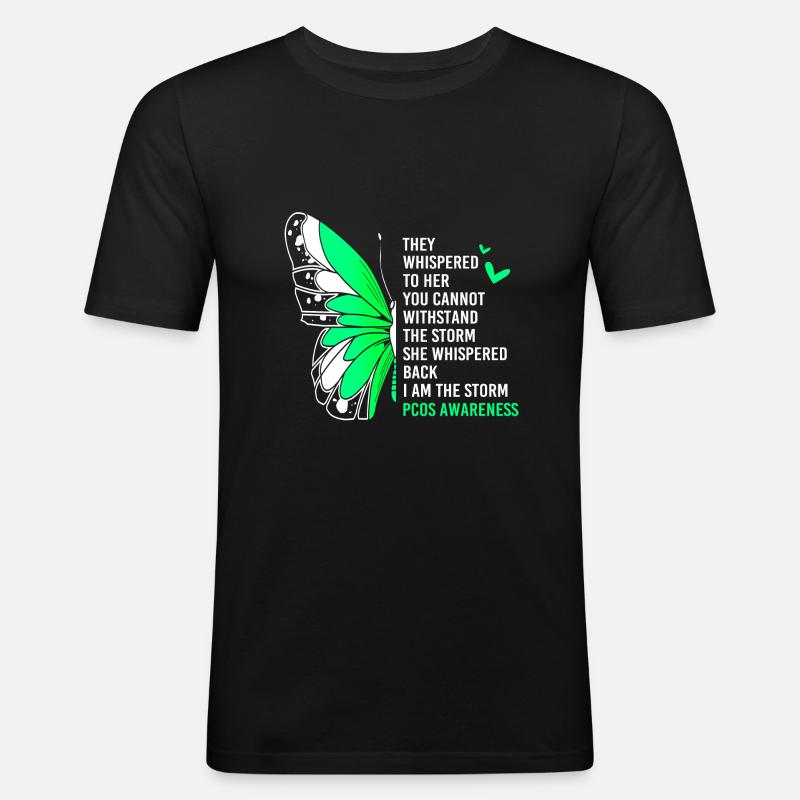Pcos-Bewusstsein - Männer Slim Fit T-Shirt - Schwarz
