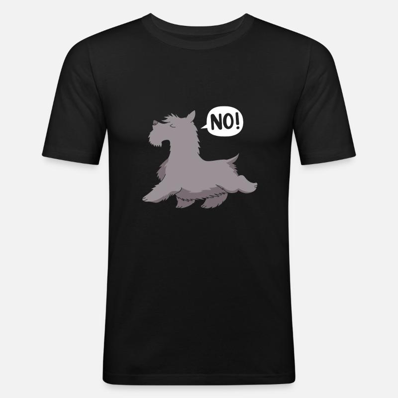 Scottish Terrier - Männer Slim Fit T-Shirt - Schwarz