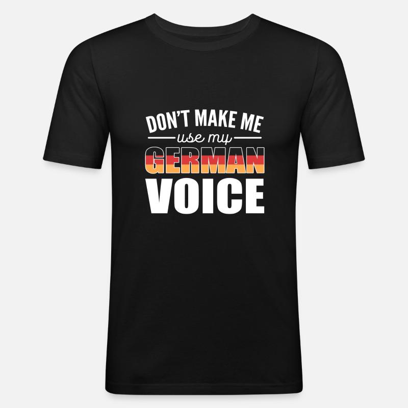Deutschland - Männer Slim Fit T-Shirt - Schwarz