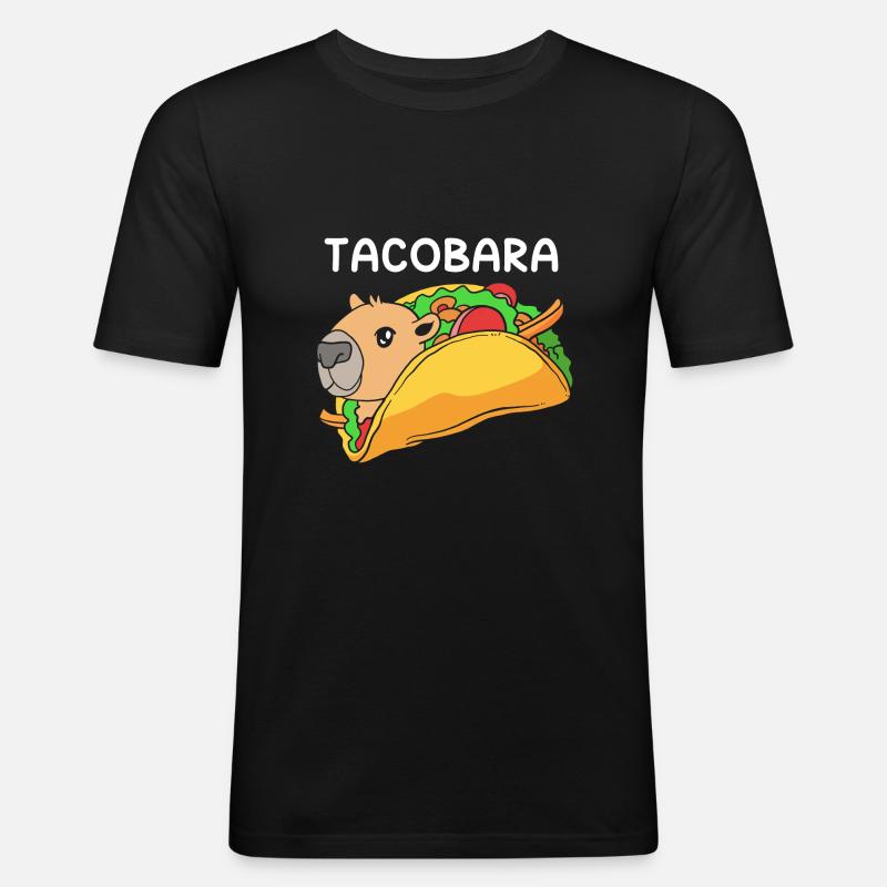 Taco di capibara - Maglietta aderente da uomo - nero