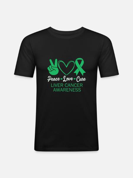 Liver disease - Men's Slim Fit T-Shirt - black