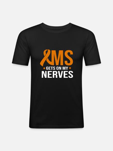 Multiple Sclerosis MS - Men's Slim Fit T-Shirt - black