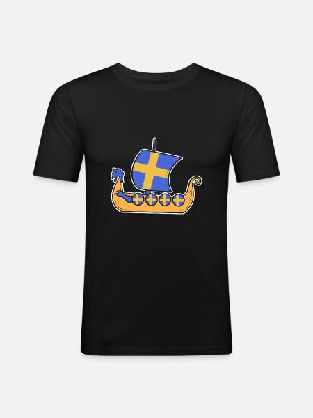 Sweden Swedish Viking Viking - Men's Slim Fit T-Shirt - black