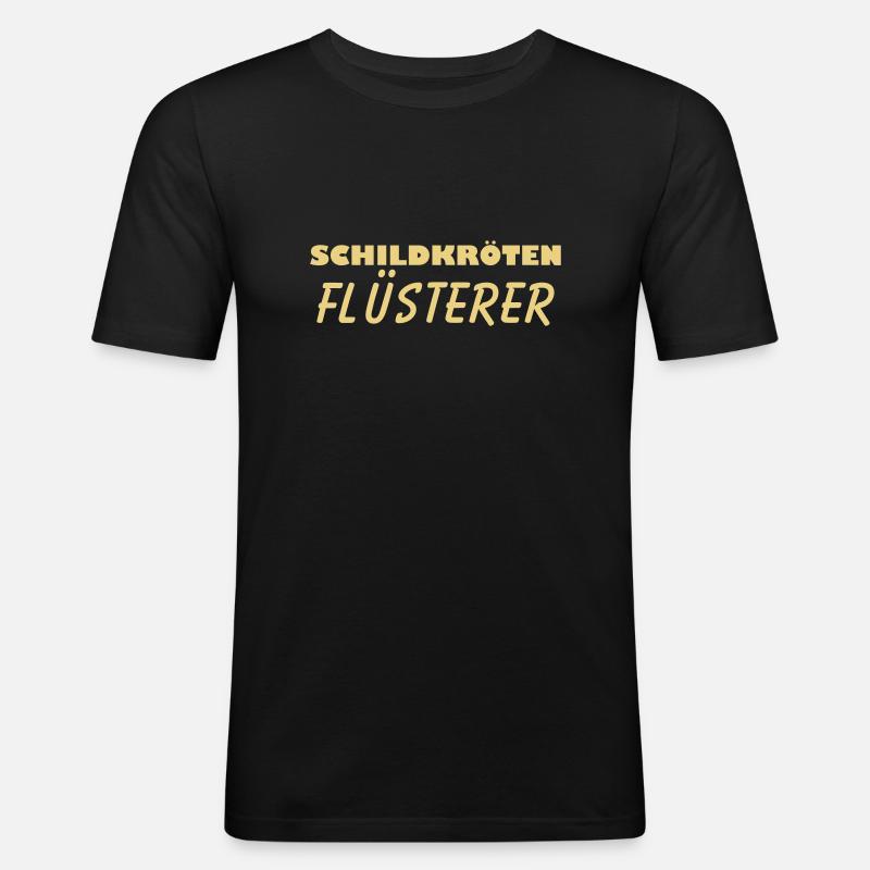 schildkröten flüsterer - Männer Slim Fit T-Shirt - Schwarz