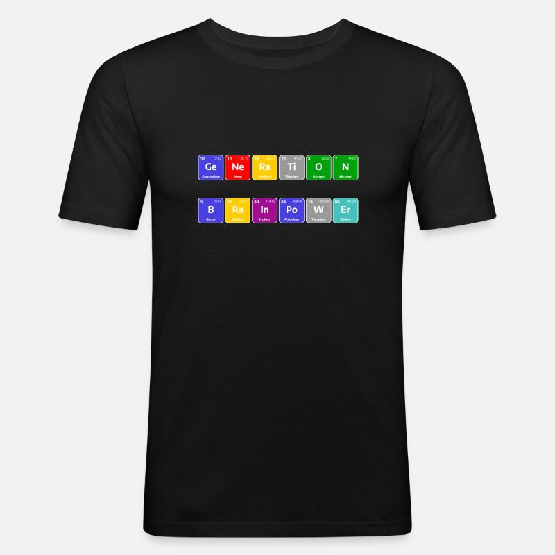 Generation Brainpower - Männer Slim Fit T-Shirt - Schwarz
