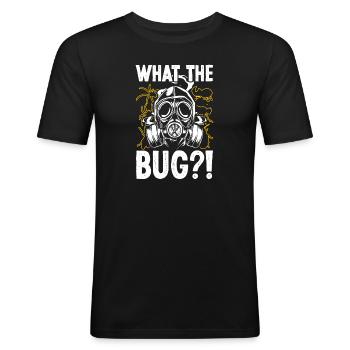 Qu’est-ce que l’insecte nuisible Humour Entomologiste Insecte - T-shirt près du corps Homme - noir - Devant - Nik (191cm)