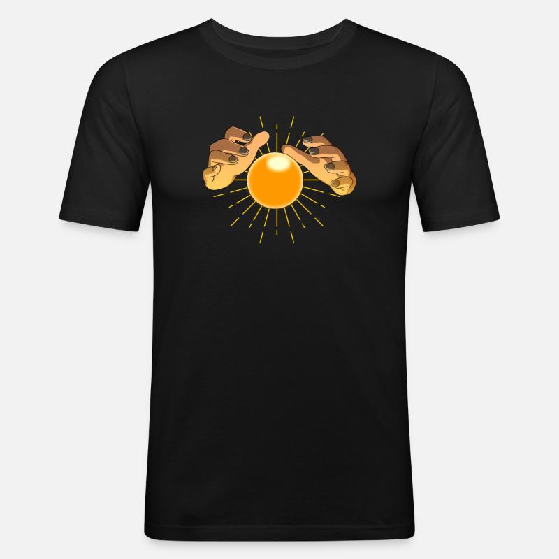 Wahrsager - Männer Slim Fit T-Shirt - Schwarz