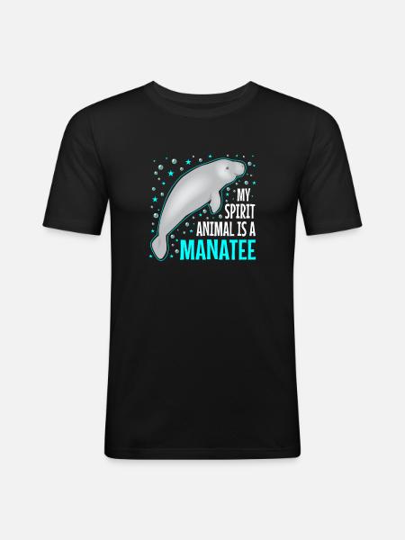 Manatee Manatee - Men's Slim Fit T-Shirt - black