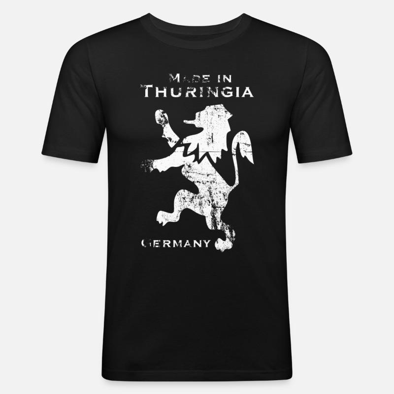 Made in Thuringia - Männer Slim Fit T-Shirt - Schwarz