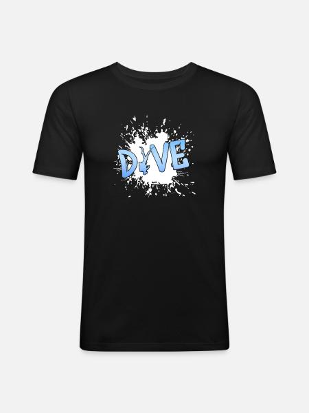 Dive Tauchen Scuba - Männer Slim Fit T-Shirt - Schwarz