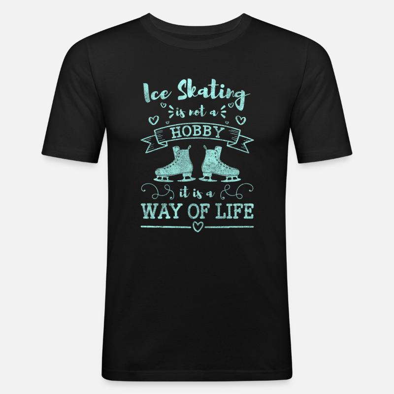 Eisläufer Eisbahn Extremsport - Männer Slim Fit T-Shirt - Schwarz