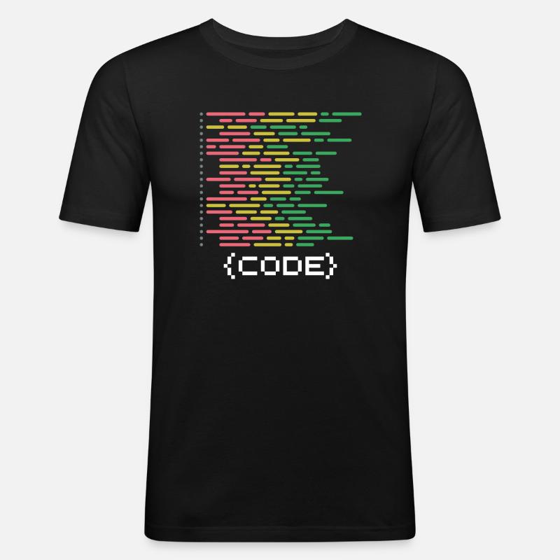 Code - Männer Slim Fit T-Shirt - Schwarz