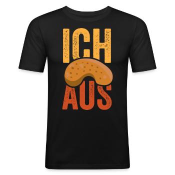 Ich Flipp aus - Männer Slim Fit T-Shirt - Schwarz - Vorne - Nik (191cm)