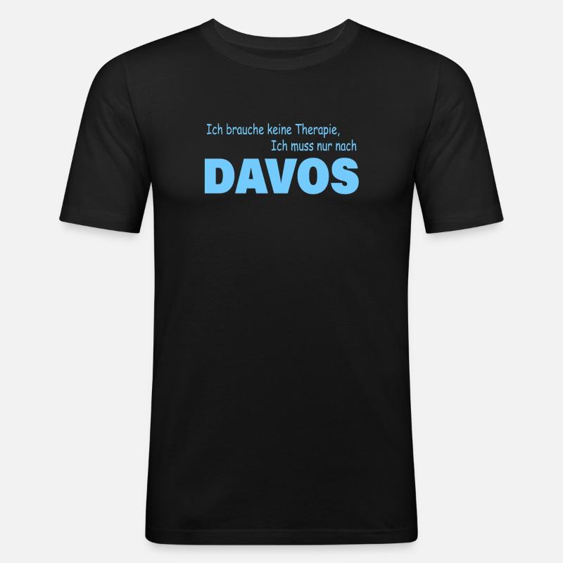Therapy DAVOS - Men's Slim Fit T-Shirt - black