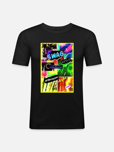 SWAG 4000 - T-shirt près du corps Homme - noir