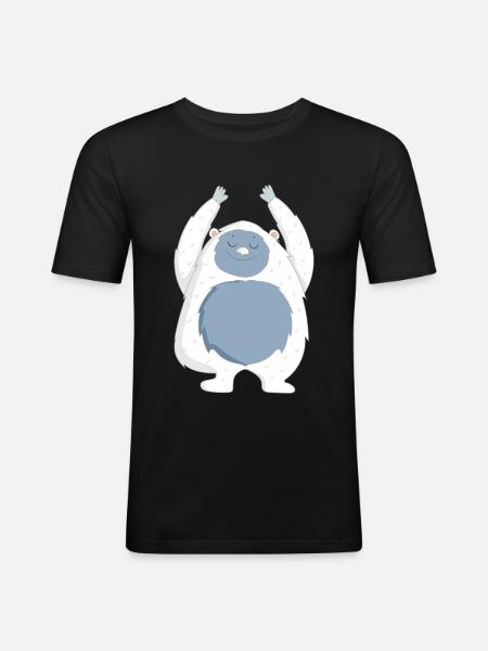 Yeti - T-shirt près du corps Homme - noir