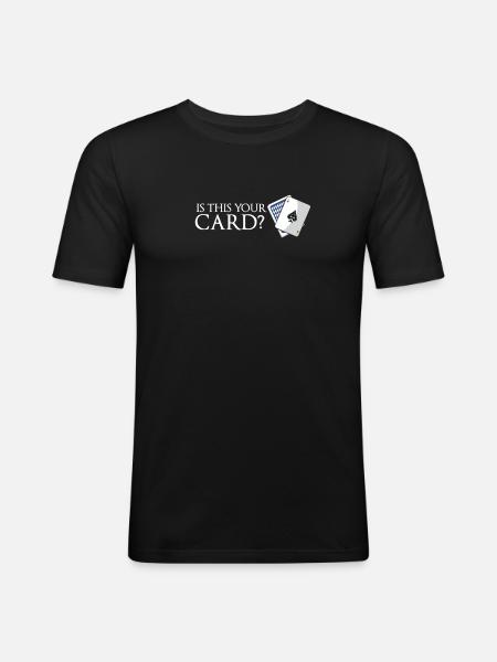 Zauberer Geschenk Magier Zaubertrick - Männer Slim Fit T-Shirt - Schwarz