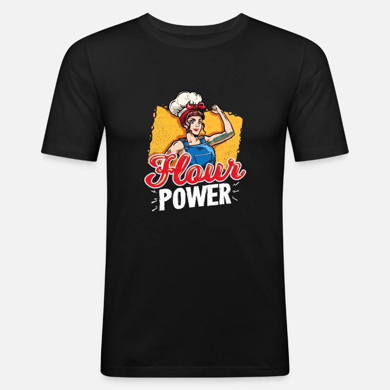Bäcker Backen Bäckerei Sprüche Hobbybäcker - Männer Slim Fit T-Shirt - Schwarz