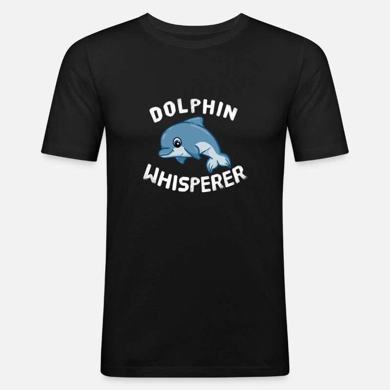 Dolphin Whisperer Delfin Flüsterer Beluga - T-shirt près du corps Homme - noir