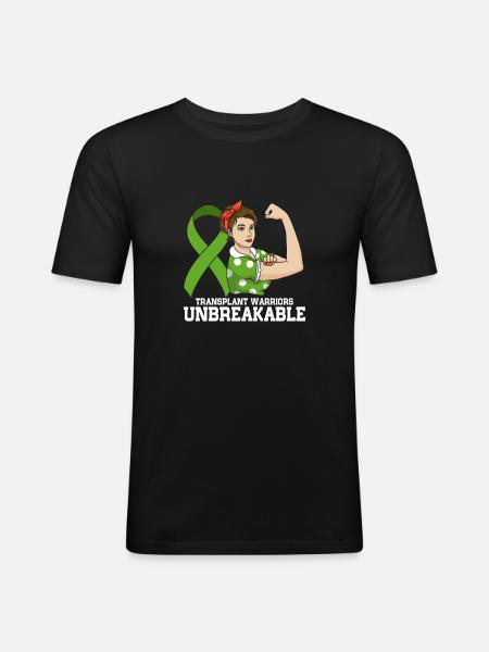 Organspender Unbreakable Organtransplantation - Männer Slim Fit T-Shirt - Schwarz