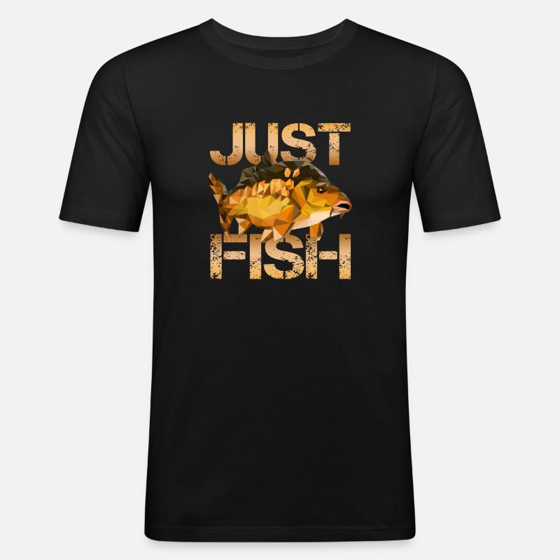 Carpes pêche - T-shirt près du corps Homme - noir