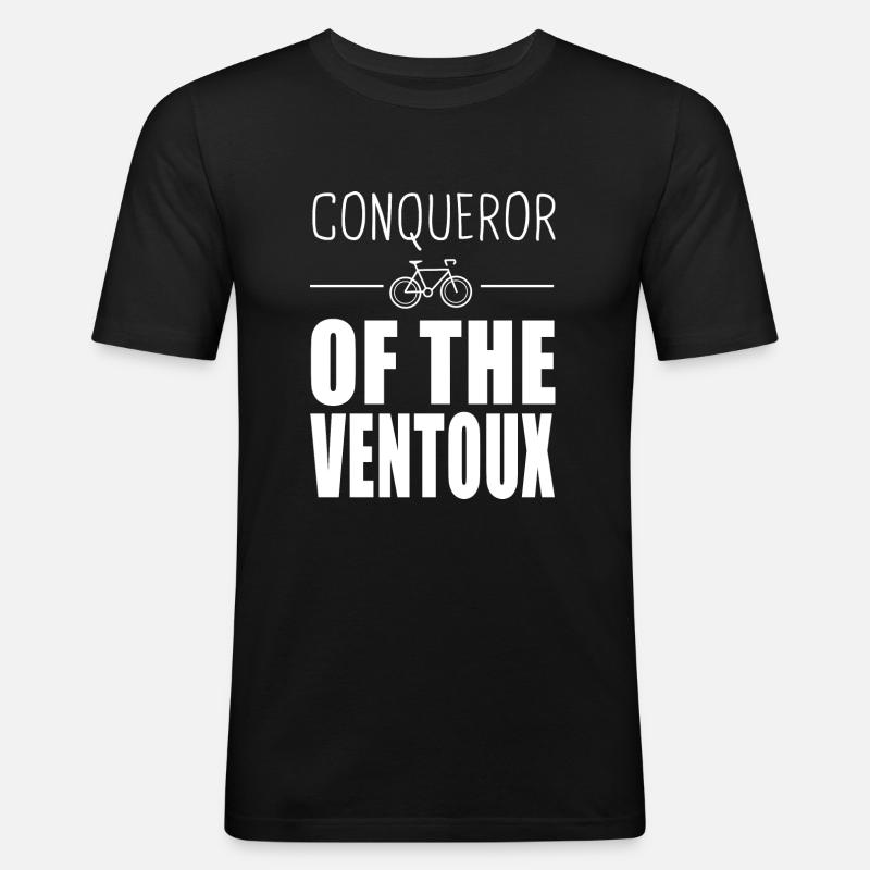 Eroberer des Ventoux - Männer Slim Fit T-Shirt - Schwarz