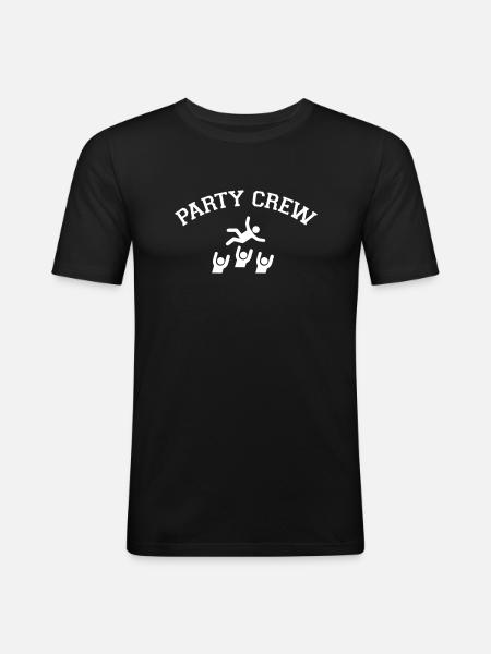 Party Crew - T-shirt près du corps Homme - noir