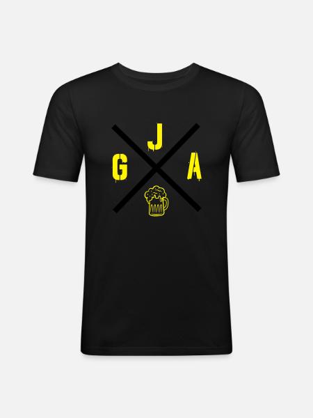 jga_002 - Männer Slim Fit T-Shirt - Schwarz