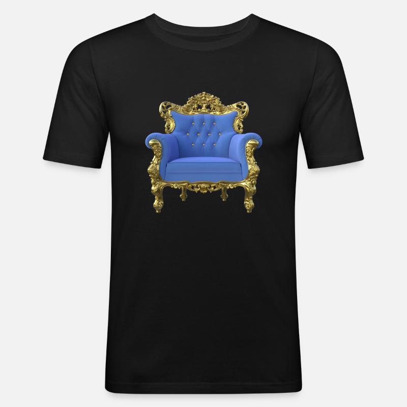 Chefsessel - Männer Slim Fit T-Shirt - Schwarz