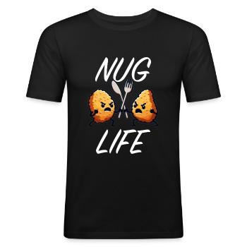 Chicken Nuggets Funny Nuggets Nug Life Quote - Men's Slim Fit T-Shirt - black - Front - Nik (191cm)