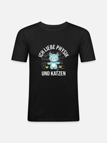 Physik Physiker Nerd - Männer Slim Fit T-Shirt - Schwarz