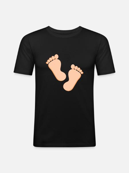 Fod Fødder Fodpleje Fodterapi - Herre Slim Fit T-Shirt - sort