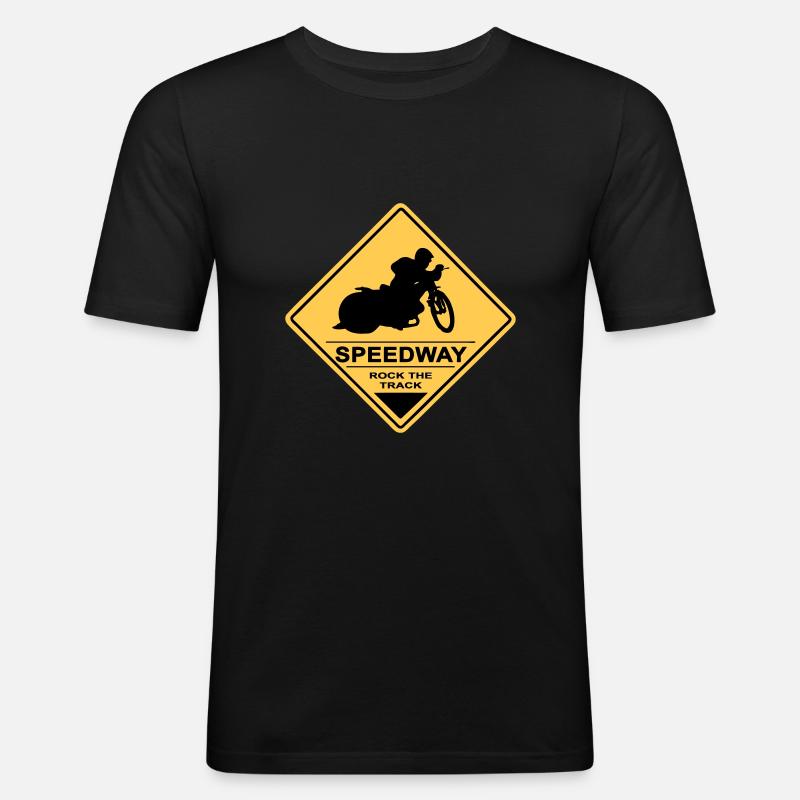 Speedway - Männer Slim Fit T-Shirt - Schwarz