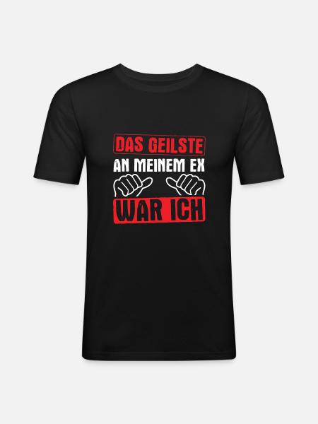 Trennung Scheidung Ehe - Männer Slim Fit T-Shirt - Schwarz