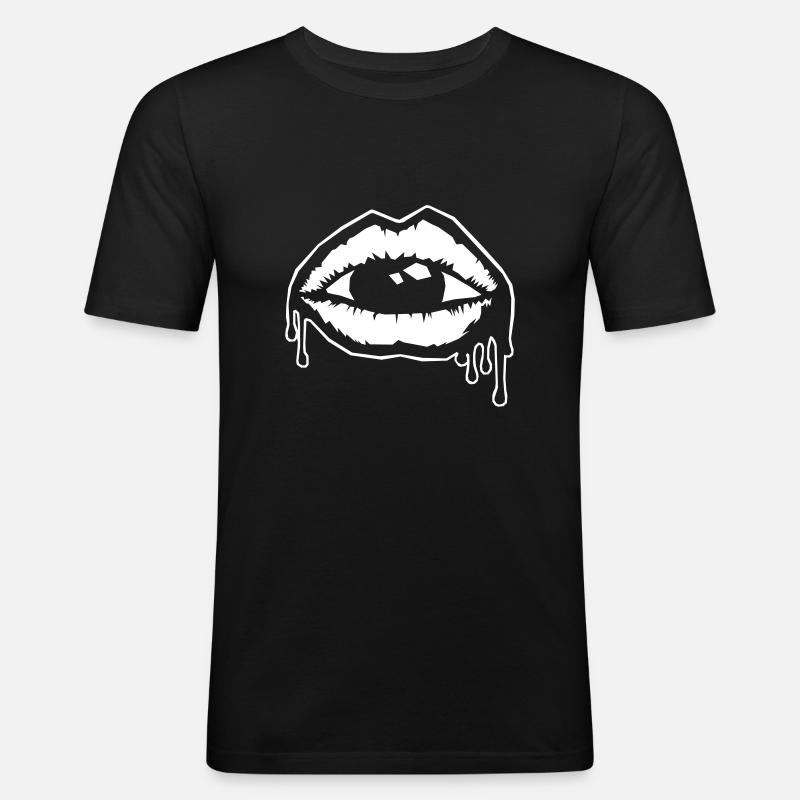 Dämon - Männer Slim Fit T-Shirt - Schwarz