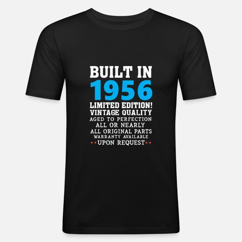 Built in 1956 - Männer Slim Fit T-Shirt - Schwarz