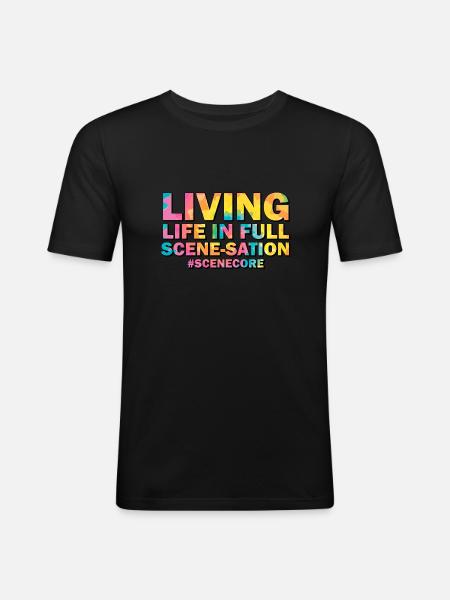 Funny Scenecore - Men's Slim Fit T-Shirt - black