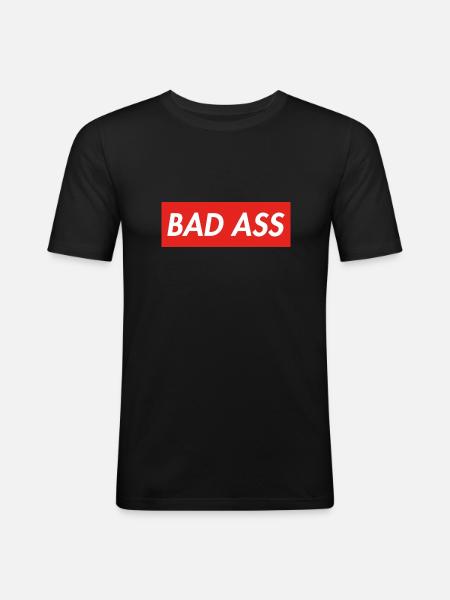 Bad Ass - Men's Slim Fit T-Shirt - black