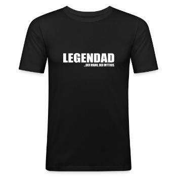 Vatertag - Männer Slim Fit T-Shirt - Schwarz - Vorne - Nik (191cm)
