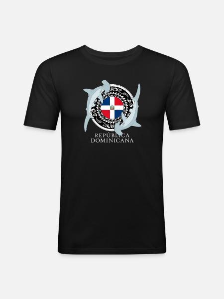 Requins-marteaux République dominicaine - T-shirt près du corps Homme - noir