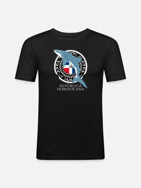 Whale shark Dominican Republic - Men's Slim Fit T-Shirt - black